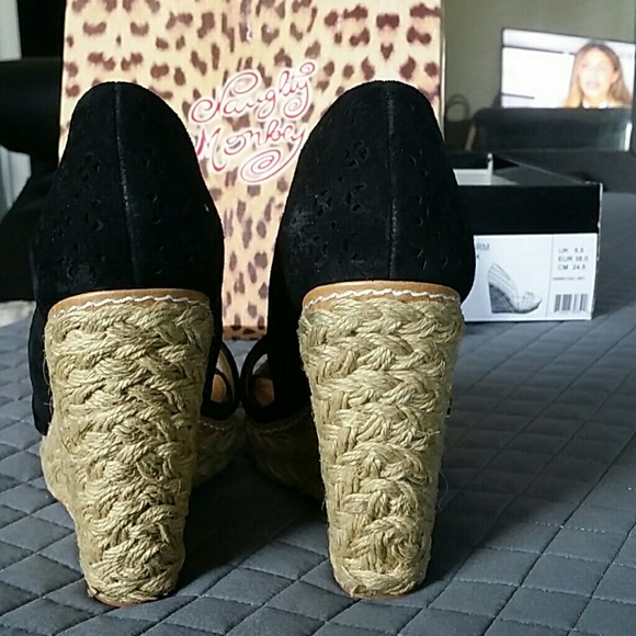 Suede Open toe wedge espadrilles - Picture 3 of 4